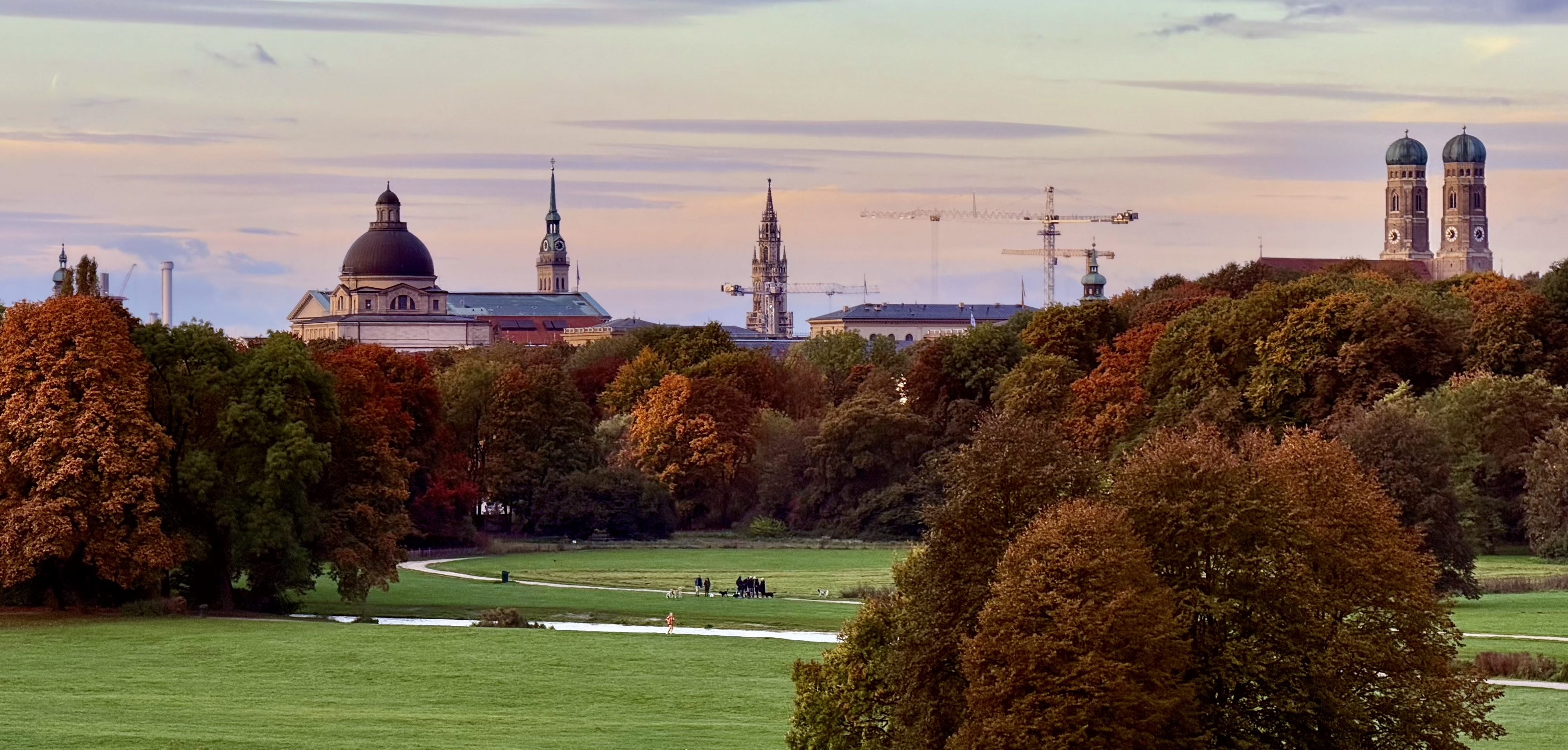 Eine Stadtansicht von München.