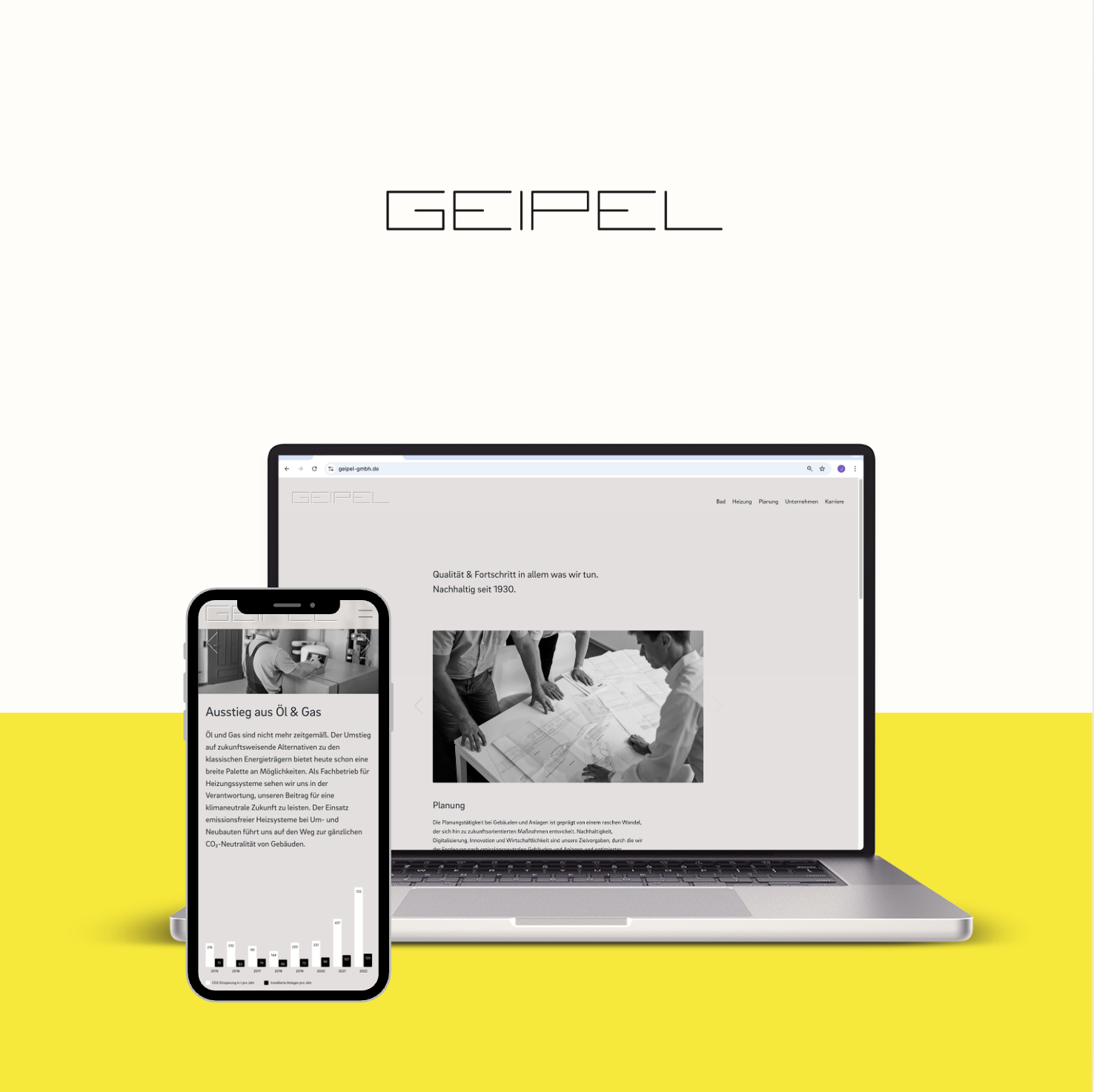 Illustration der Website der Geipel GmbH